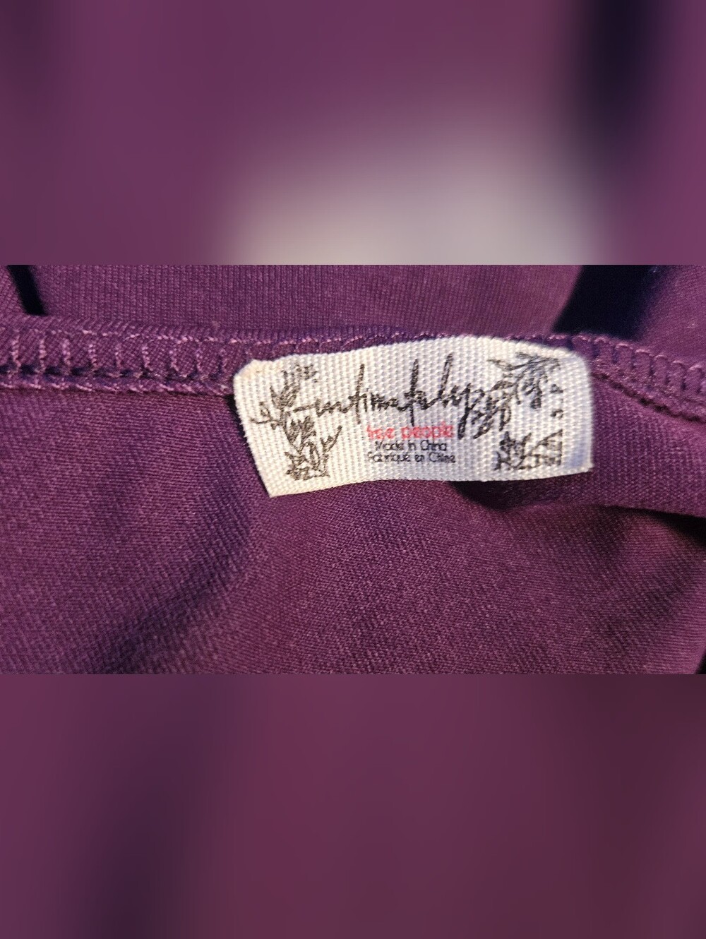 Free People Better Not Cami Deep Plum - Picture 2 of 3